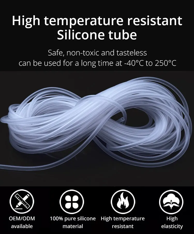 Main features of the transparent silicone tube