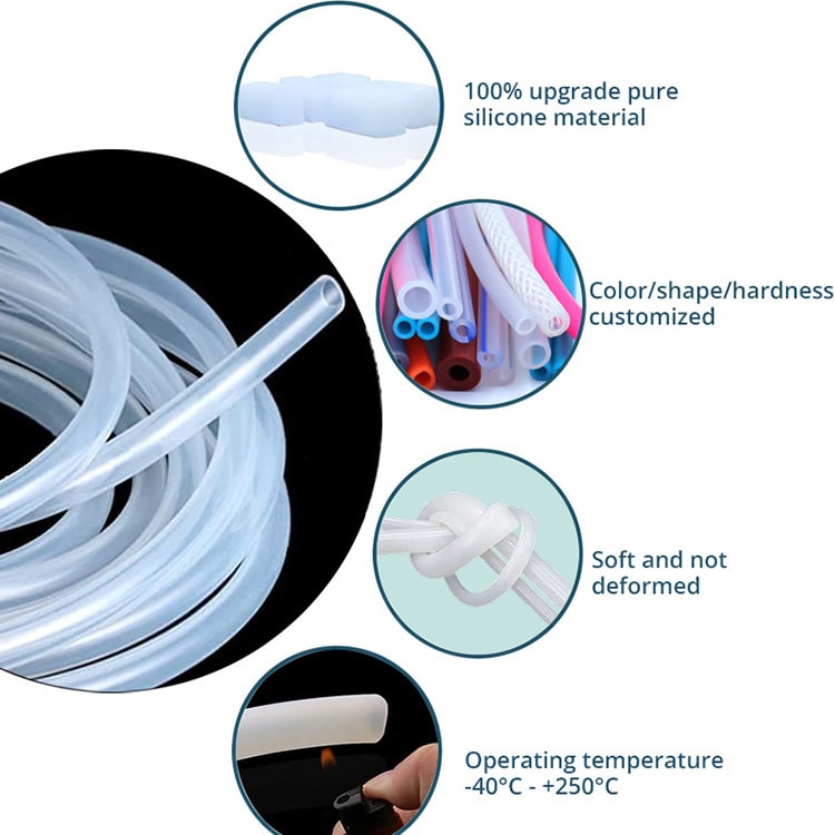 Main features of the transparent silicone tube
