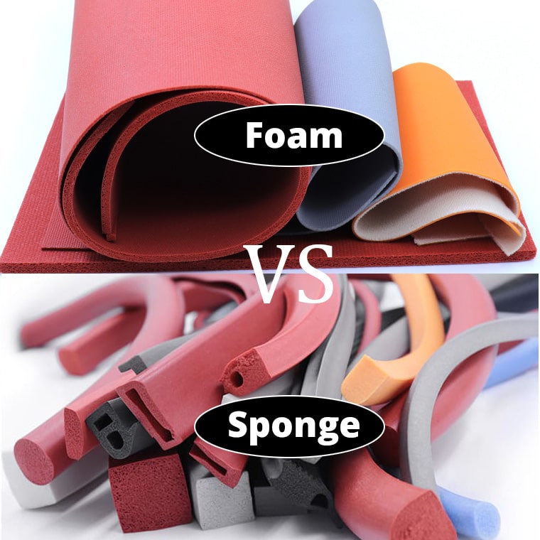 What is the difference between sponge and foam rubber?