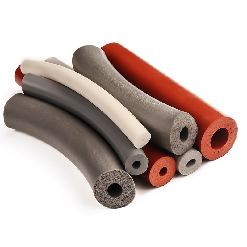 Customized silicone foam tubes