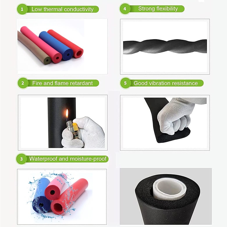 Silicone Foam Tubing for Handle Grip Support, Pipe Insulation