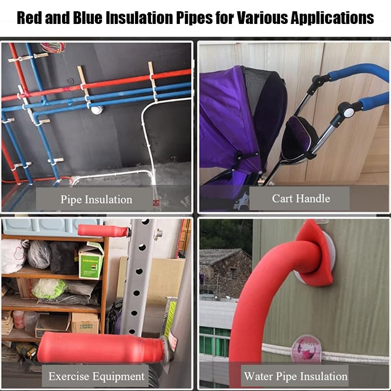 Antifreeze Heat Preservation Red and Blue Silicone Insulation Foam Tubing