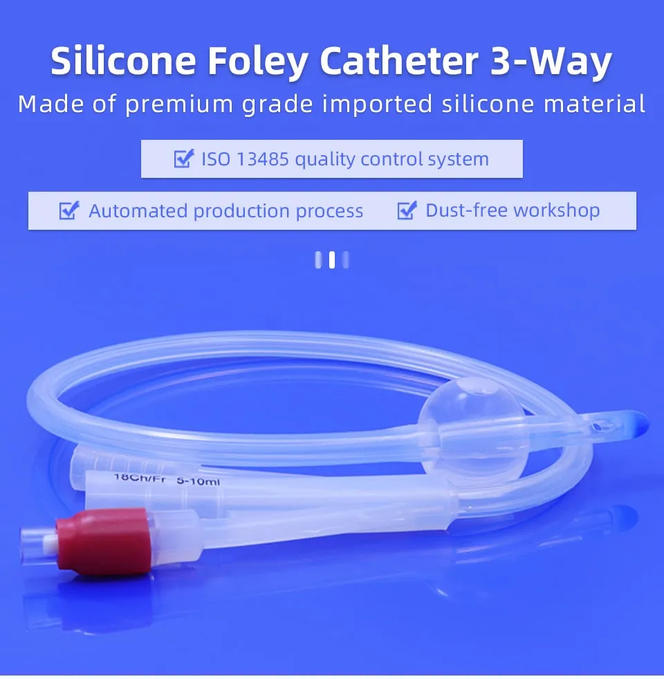 3-way silicone foley catheter