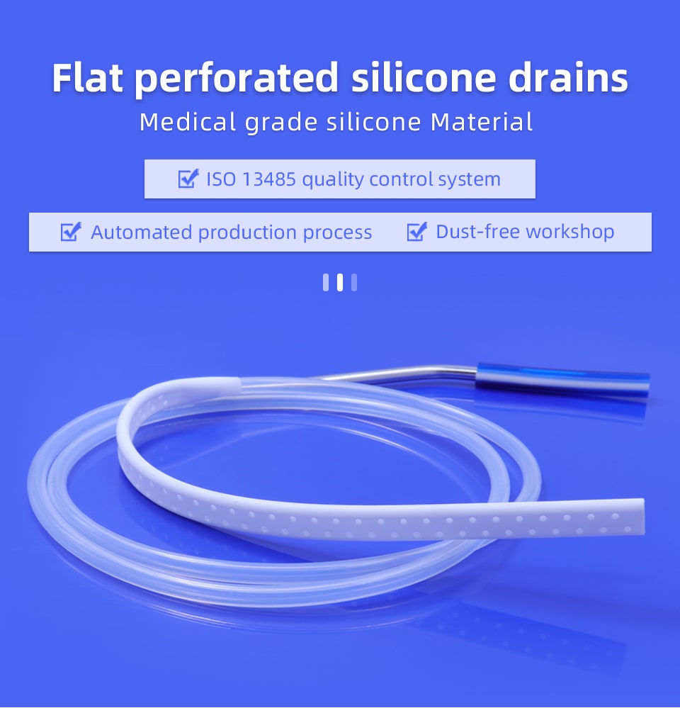 Silicone Flat Perforated Drains