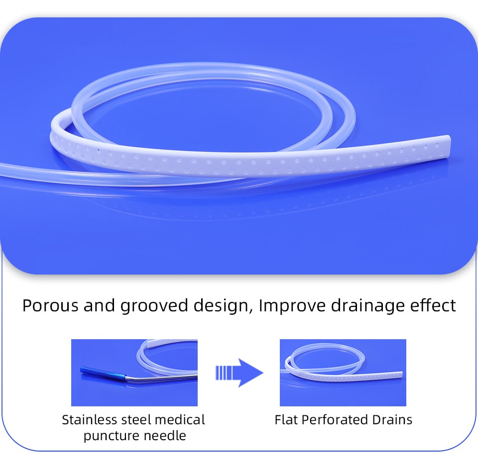 Silicone Flat Perforated Drains