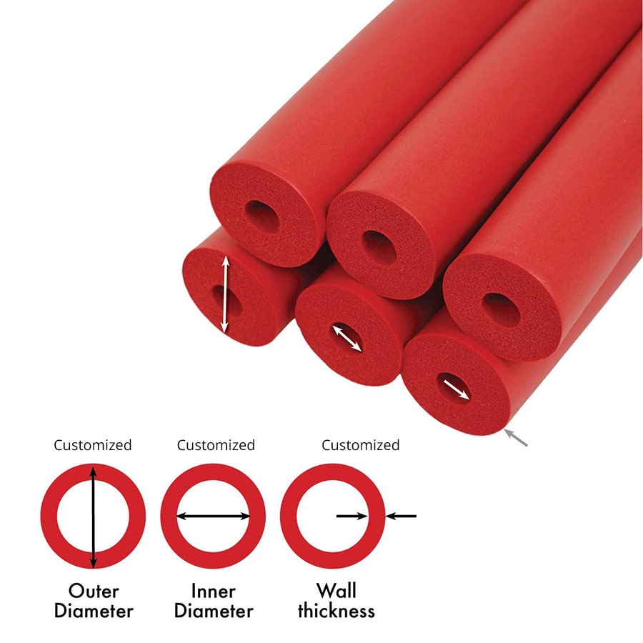 Custom options for silicone foam tube