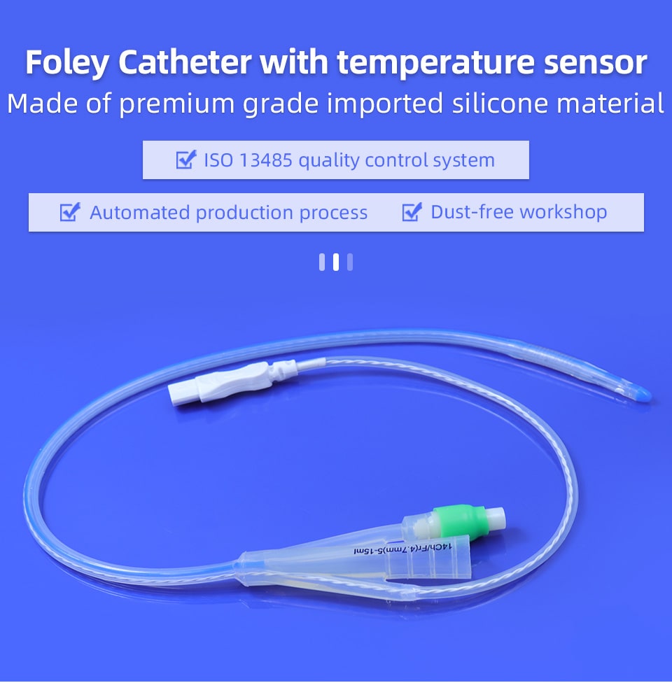 foley catheter with temperature sensor