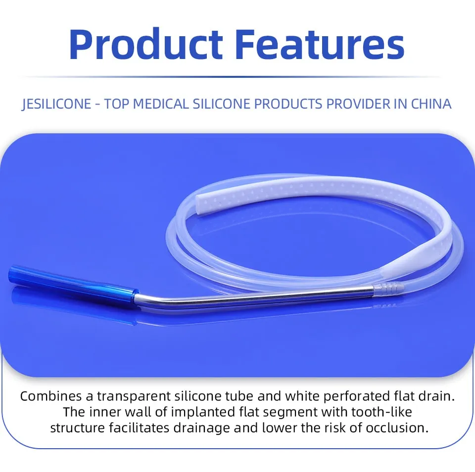 silicone flat perforated drains