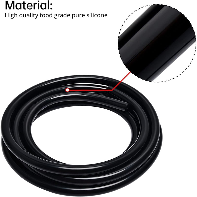 Black Silicone Rubber Tubing Food Grade Soft Flexible Water Air Drinking Pipe