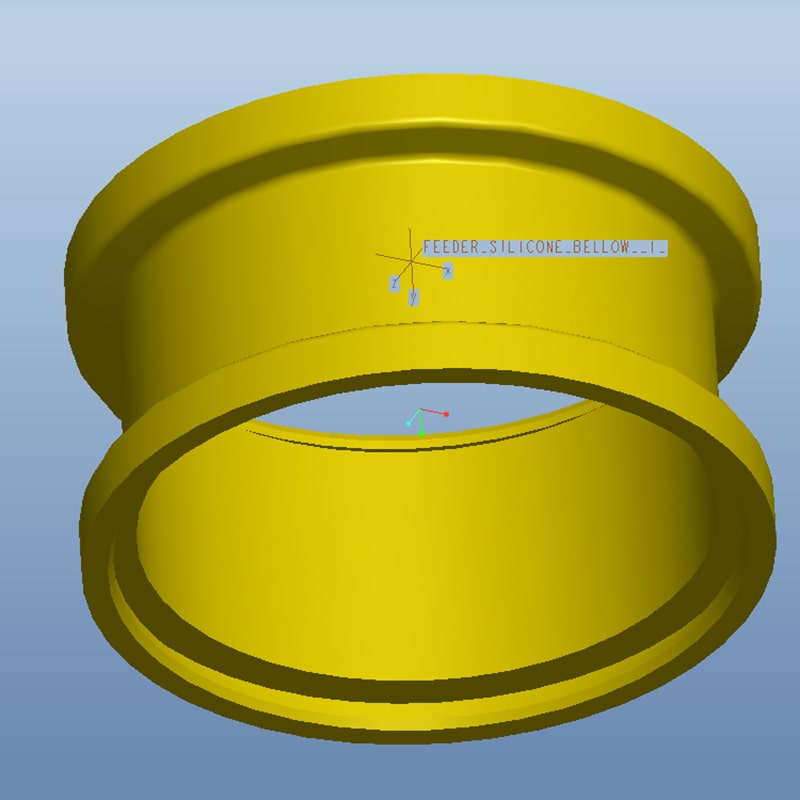 Custom medical silicone parts 3d drawing