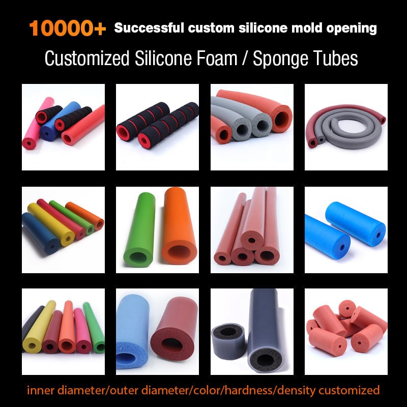 custom silicone foam tubes as requirements