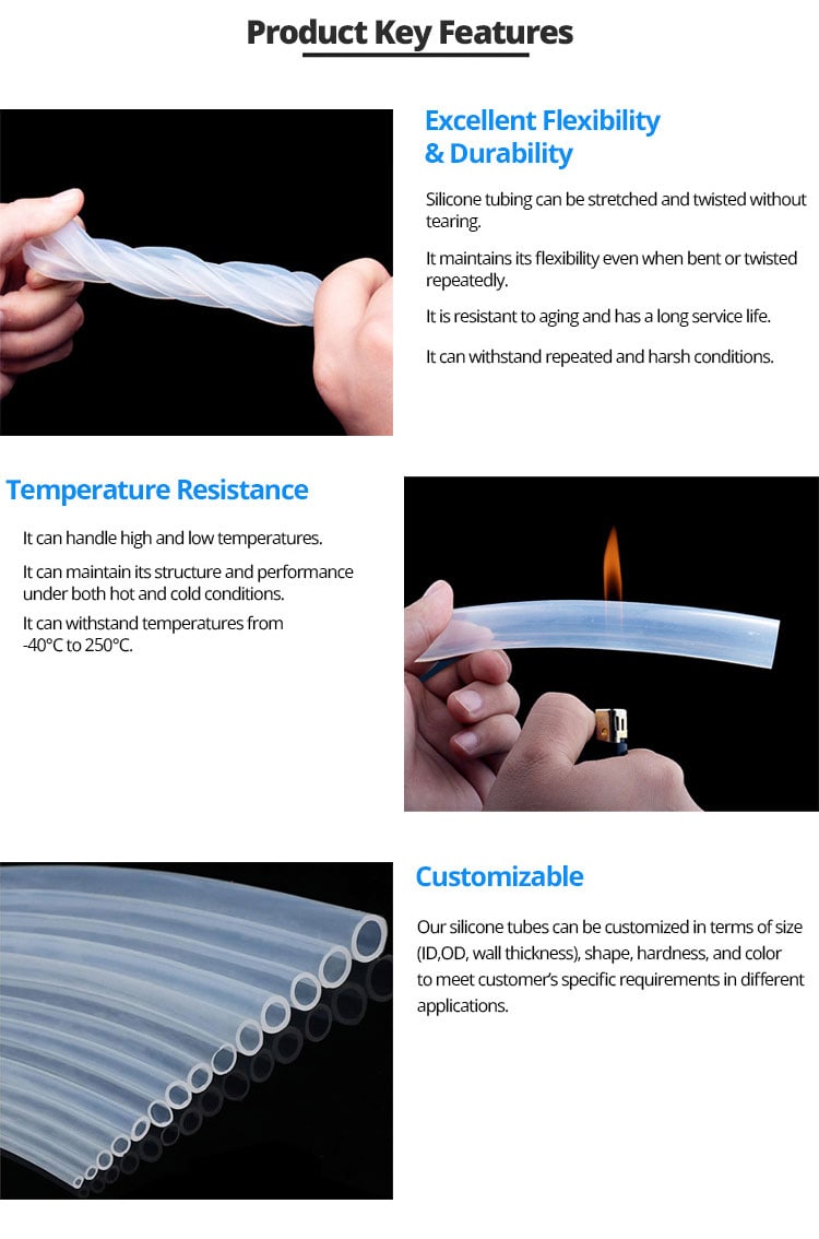 silicone tubing key features