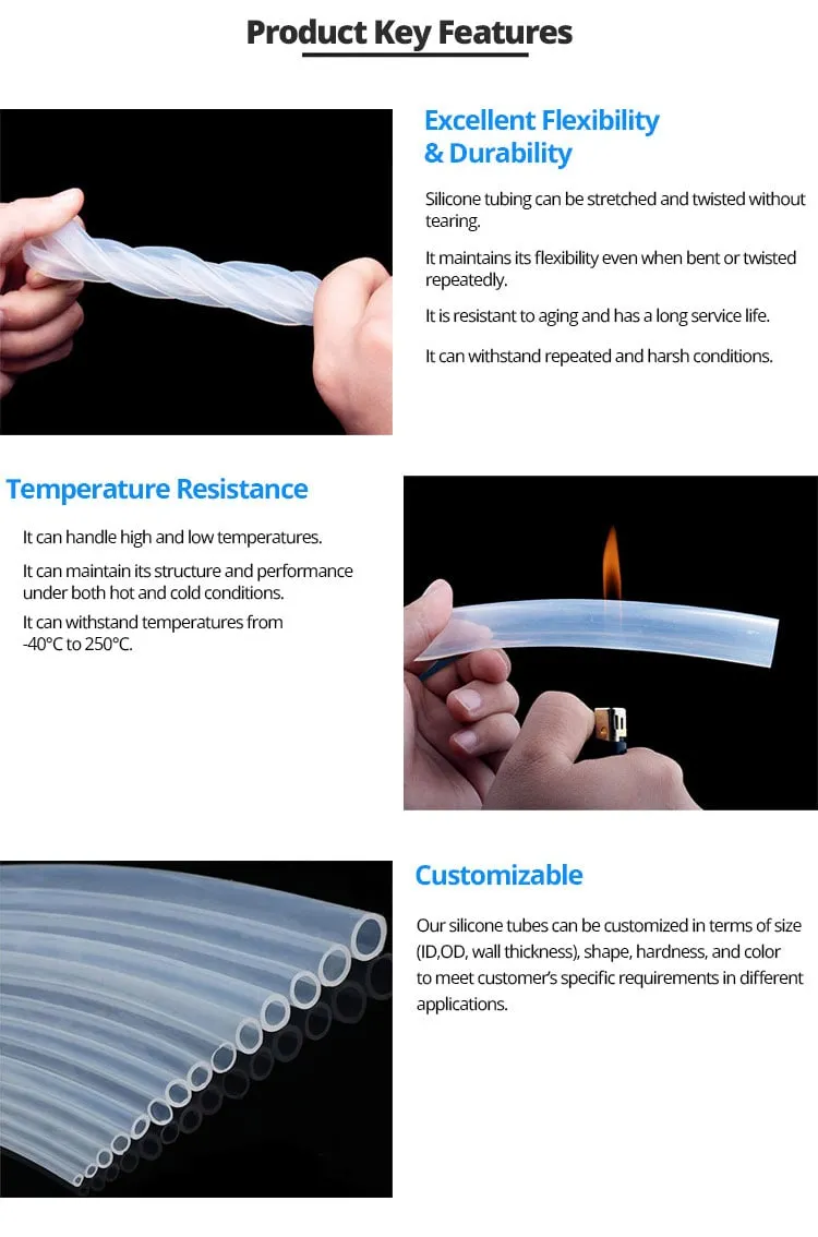 silicone tubing key features