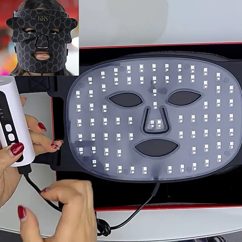 Customized 7 Color Red Light Therapy Masks Medical Grade Silicone Beauty Face Masks