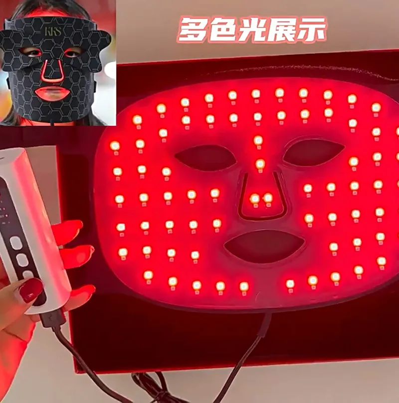 Customized 7 Color Red Light Therapy Masks Medical Grade Silicone Beauty Face Masks