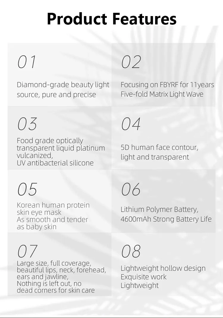 led face masks product features
