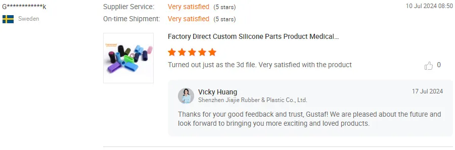 customer reviews - custom silicone