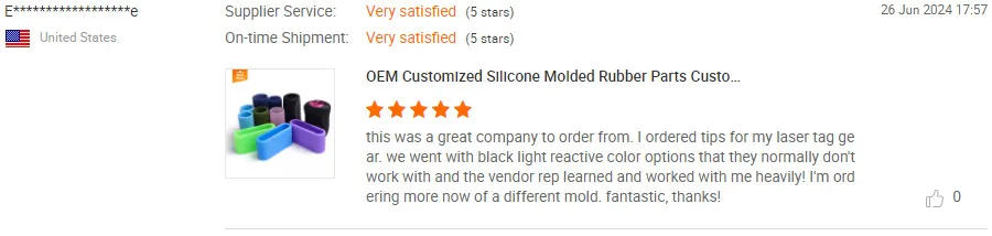 customer reviews - custom silicone