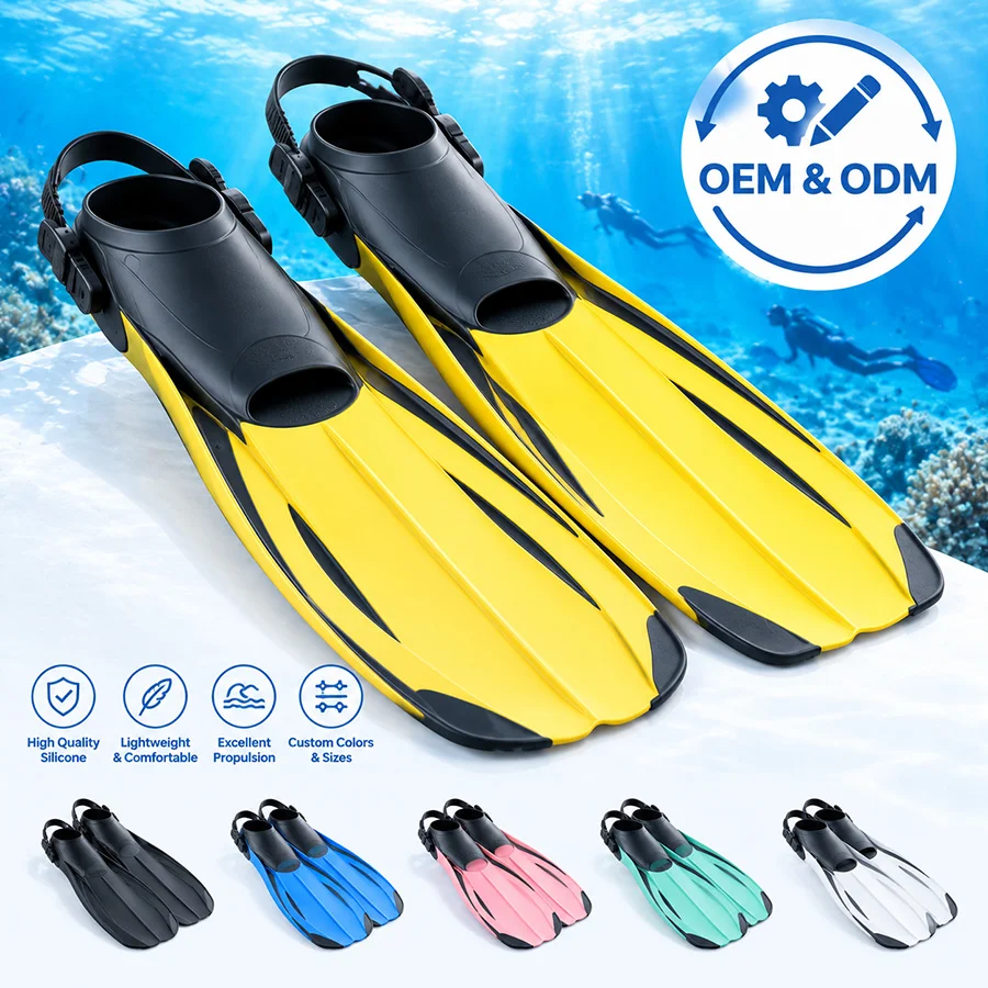 custom silicone swimming fins