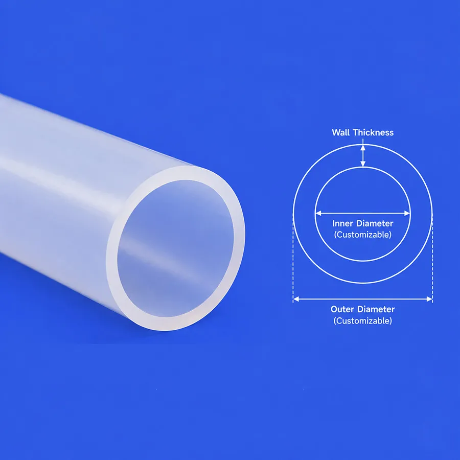 Large Diameter thin wall silicone tubing