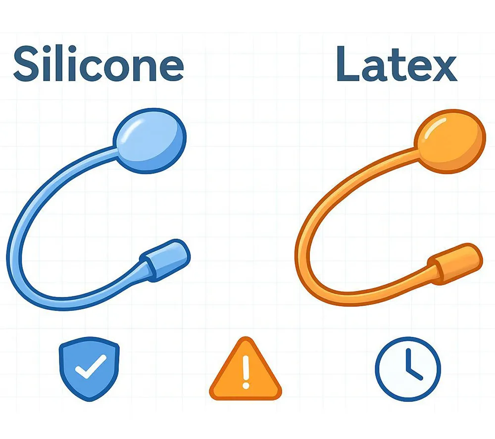 silicone foley catheter vs latex catheters
