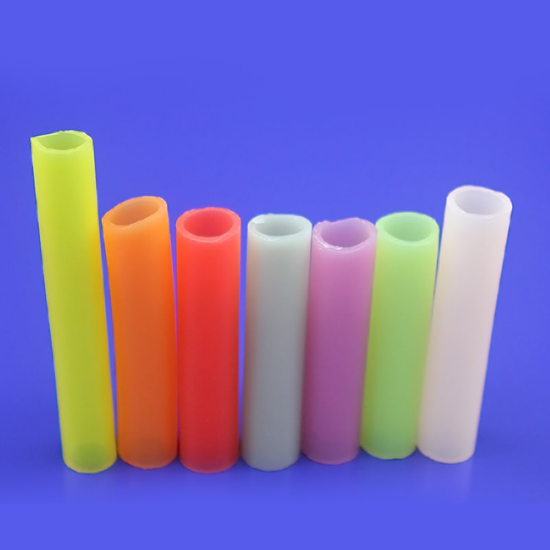Colored silicone tubes